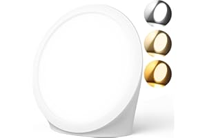 JOLTIX Tageslichtlampe 10000 Lux Sonnenlicht mit 3 Lichtfarben, 6 Timern, 5 einstellbaren Lichtintensitäten und Memoryfunktion, Sonnenlampe UV-frei für schreibtisch