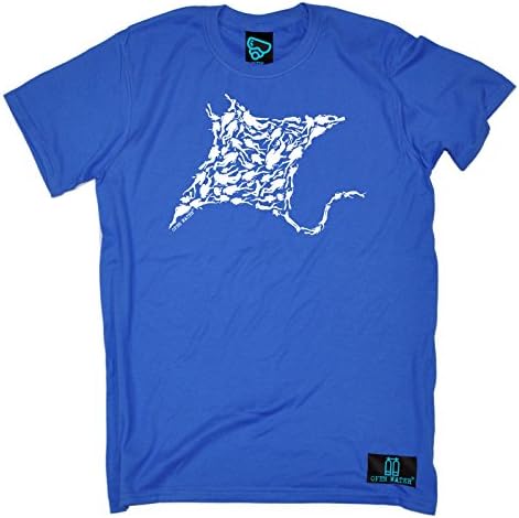 Open Water Men's Manta Ray ... Scuba Diver Design (3XL - ROYAL) T-SHIRT