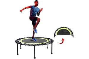 Jandecfit Foldable Fitness Trampoline 40" Fitness Rebounder for Indoor, Garden, Mini Portable Mini Trampoline, Indoor/Outdoor for Adult Jump Sports, Max Load 330lbs