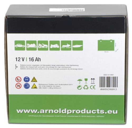 Arnold 5032-U1-0001 Original MTD Batterieset, 12V-16Ah - 4