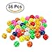 Produktbild winomo 36 pcs rund Fahrradspeichen-Perlen Luminous Kunststoff Clip Speichen Bead Fahrrad Beads Draht Perlen Dekorationen