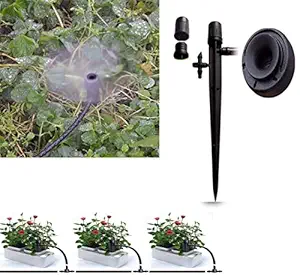 DIY Crfats Drip Irrigation Sprinkler Kit Cap 360? Degree Adjustable Water Flow Drippers / Emitter Drip System for Garden Lawn Outdoor Indoor Plant Drip Irrigation Kit (6x, Bubbler Cap)