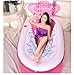 Produktbild XiaoGao_ Aufblasbare Badewanne Kingsize gefalteten Bad Bad Pool dicken Erwachsenen Isolierung Kunststoff Fass Bad Badewanne,Rosa Fuß Pumpe Pakete