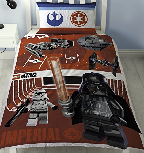 Lego-Star-Wars-Kampf-Einzel-Bettwsche-Polybaumwolle-Bettwschegarnitur-Reversible-Panel