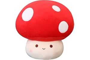 Fortuning's JDS Kawaii Plüschtier Pilz, Kuscheltier Pilz für Jungen und Mädchen in Fest, Pilz Plüschtier Geschenk, Geburtstagsgeschenk, Neujahrsgeschenk, Roter Pilz Plüschtier Groß