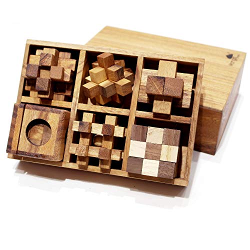 Preisvergleich Produktbild YXXHM- Entsperren Spaß Spielzeug Educational Dekompression Holz Abnehmbare Erwachsene Kinder 6 Stück Set Montiert 3D Einzel Artikel Größe: 5 * 5 * 5 cm, Verpackung Größe: 18,5 * 12,5 * 6 cm,C