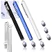 Produktbild The Friendly Swede 3 Stück Hybrid Stylus Touchscreen Eingabestift mit austauschbarer Mikrofaserspitze (Dunkelblau, Schwarz, Weiß)