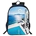 Produktbild HOJJP Schultasche Stylish Unisex School Students House Decor,Architecture on Santorini Island Greece Swimming Pool Blue White Hotel Sea View Decorative Kids.