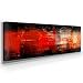 Produktbild Schwarz Rot Abstrakt Panoramabild - XXL 150x50cm, Leinwand auf Echtholzrahmen aufgespannt, UV-stabil und wasserfest, Kunstdruck für Büro oder Wohnzimmer, XXL Deko FineArtPrint Wandbild