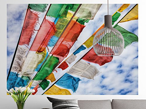Sunny Decor Fototapete "Prayers Flags", 1 Stück, Bunt, SD606