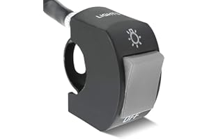 LYNKOMM 1 Piece Motorcycle Handlebar Switch Handlebar Toggle Switch with Turning Off for Motorcycles Bicycle Scooter Motorcycle Light Fits Handlebar 22 mm (Grey)