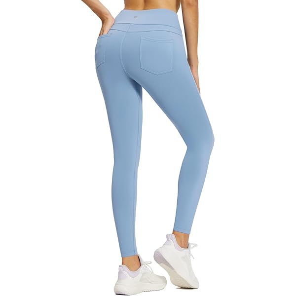 baleaf Thermische legging voor dames, fleece gevoerd, winterloopbroek, hoge taille, warme broek met kruiszakken, panty's voor wandelen, Zwart, L