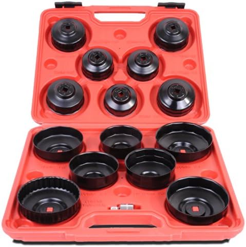 XXR TOOLS 15 PIECE 3/8" 1/2" PROFESSIONAL OIL FILTER REMOVAL PULLER ADAPTER KIT