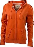 adidas kapuzenjacke orange Sweatjacke JN942 Ladies´ Vintage Hoody Jacke Sweatjacke Sweatshirt Kapuze, Größe:L;Farbe:Dark Orange