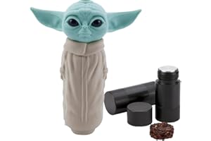 Yoda pipas de fumar, Spespo Pipa de Silicona y cuchara para Fumar, Regalo para Padre y Esposo(Caja de Regalo Negro)
