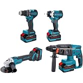 Cat Power Catpower 1580 K&ouml;m&uuml;rs&uuml;z 20V 3x4.0Ah Ak&uuml;l&uuml; 4&rsquo;l&uuml; Set - Kırıcı Delici - Avu&ccedil; Taşlama - Darbeli Vidalama