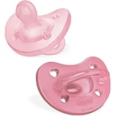 Chicco PhysioForma Silicone Pacifier 6-16 m Pink: Pack Baby Pacifier Soft and Delicate, Supports Physiological Breathing, Erg