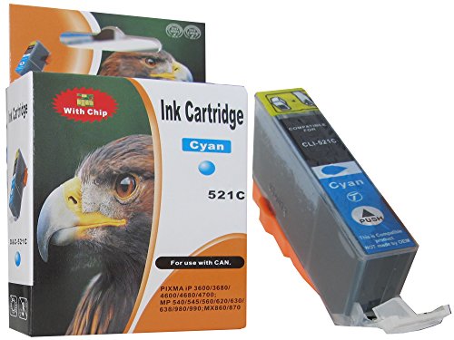 Komp. Druckerpatrone für Canon CLI-521C für Canon Pixma IP MP MX Modelle