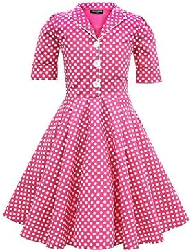 BlackButterfly Kinder 'Sabrina' Vintage Polka-Dots Kleid im 50er-Jahre-Stil