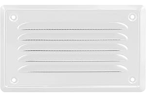 Adgo - Griglia aerazione rettangolare - Griglia ventilazione in acciaio zincato - 16,5x10 cm - Griglia di ventilazione con zanzariera - Griglie aerazione - la ventilazione - ripresa aria