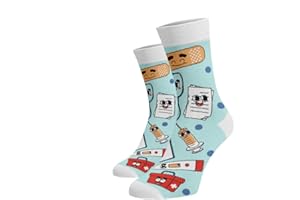 BENAMI Funny Socks Various Patterns Cotton Socks for Men and Women