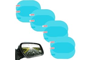 XENQITO 8 Stücke Rückspiegel Regenschutzfolie Auto Rückspiegel Regenschutz Folie Auto Rückspiegel Wasserdichte Folie Fenster Schutzfolie Wasserdichte Spiegelfolie für Auto Spiegel und Seiten Fenster