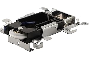 Besshepplo Ensemble de poulies de porte coulissante en bois pour portes coulissantes en bois, pièces de porte coulissante, pièces de porte d'armoire, guides (ronde suivante)