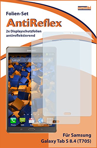 2 x mumbi Displayschutzfolie Samsung Galaxy Tab S 8.4 T705 Schutzfolie AntiReflex matt (nur T705 MIT Telefonfunktion) - 2