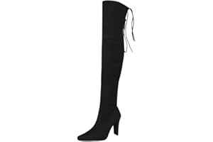 CUBINEST Overknees Stiefel Damen Mit Absatz Weiter Schaft Overknees Boots Overknees Stiefeletten Warm Schwarz Thigh Highs Schuhe Winterboots Winter Lang Elegant Overknees Stiefel WinterOverknees Stiefel
