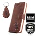Produktbild MICROSOFT NOKIA 3 - Pferd - RFID Premium Ledertasche Schutzhülle Wallet Case aus Echtesleder mit Kreditkarten / Notizen Fachern Farbe Nussbraun von Surazo® Nubuk Kollektion Microsoft NOKIA 3
