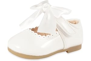 MACHSWON Chaussures plates Mary Jane à bout rond avec nœud papillon mignon pour petite fille, fête, école, mariage