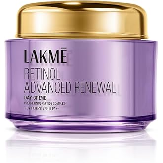 Lakme Retinol Advanced Renewal Day Creme Pro-Retinol Peptide Complex + UV Filters & SPF 15 PA++ 50G