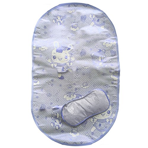 Preisvergleich Produktbild Neugeborene Baby Kleinkinder Karikatur Faltendes Breathable Sommer-kühle spielende Schlafen-Haar-Matten-Baby-Krippen-Auf... mit Minikissen 41,34 x 23,62 Zoll