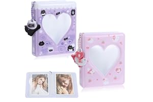 JYYWTSI 3 st Mini Fotoalbum, 36 fickor Fotoalbum Kpop Fotokortshållare, Små Album för Fujifilm Instax Mini Film Omslagskamera