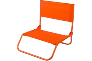 KASANOVA Chaise de Plage avec appuie-tête (Pliable, Orange)
