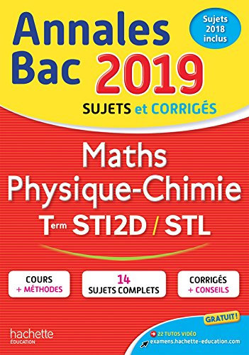 Télécharger Annales Bac 2019 Maths Phys. Chimie Tles STI2D-STL PDF