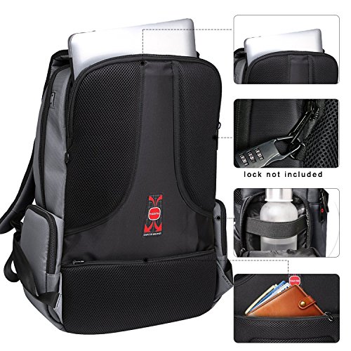Fubevod Business Laptop Rucksack Herren 15 6 Zoll Notebook Rucksack / Rucksack mit Laptopfach/Laptop Backpack - 3