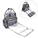 Zicac Baby Dot Printed Multi Function Large Capacity Waterproof Oxford Diaper Nappy Changing Bag Nursery Top Handle Satchel Bags Set Mummy Backpack Shoulder Bag (Black)