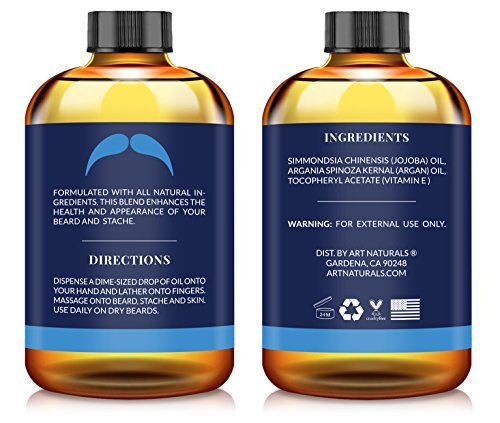 Art Naturals Organic Beard Oil & Leave-In Conditioner 2 oz- 100% Pure & Natural Unscented - Best for Groomed Beard Growth, Mustache, Face and Skin Softens Your Beard and Stops Itching & Treats Acne RS.1395 (72.00% Off) - Amazon