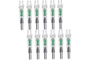 NOPEILVI LED Flèche Encoches en Plastique Lumineux Tir À l'arc Encoches Lumineuses Allumer Flèche Arc Queue 12 PCS Couleur Aléatoire