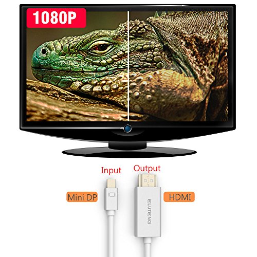 ELUTENG Mini DisplayPort zu HDMI Adapter Kabel 4K Vergoldet Mini DP auf HDMI Male für TV, Projektor, Monitor - 3