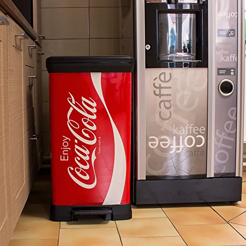 Curver 02162-C14-07 Abfalleimer Coca Cola Deco B Metallics mit Pedal, 50 L - 5
