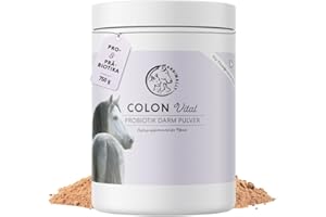 Annimally Probiotika Pulver für Pferde - 750g Darm Pulver mit Lebendhefe für eine gesunde Darmflora - Darmbakterien zur Darmsanierung beim Pferd, bei Kotwasser & Durchfall