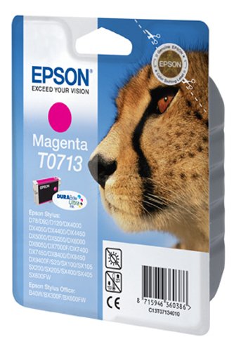 Epson Original T0713 Tinte Gepard, wisch- und wasserfeste (Singlepack) magenta - 2
