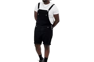 WOXIHUAN Salopette Uomo Jeans Corta Pantaloni Corti Tutine Pantaloncino Shorts Tuta Jeans Corti in Bretelle Salopette da Casual Salopette Corta in Denim da Ragazzo Tuta Intera Tuta Estiva Slim Fit Romper