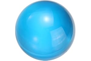 sourcing map 50mm/2" Crystal Sphere Ball Glass Solid Decorative Sphere Crystal Ball Prop Ornament for Feng Shui Divination Fortune Telling Tabletop Fountain Decoration, Lake Blue