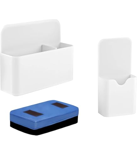 4 Portapenne Magnetici Neri - Con Cancellino E Organizzazione Regolabile - Foto 10