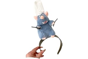 SANJSJHXJ Cartoon Remy Ratatouille Copricapo carino orecchie del topo fascia per capelli in ratatouille, costume da topo, fascia in peluche, copricapo per cartoni animati, accessori di scena, regali