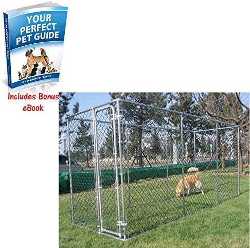 Sturdy 2-in-1 Dog Run Features a Pre-Assembled Gate - Can Be Assembled Two Ways - Strong Construction and High Sides Provides a Safe Environment For Your Dog or Puppy to Play or Run While Giving You Peace of Mind by e-Commerce Excellence