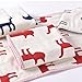 Produktbild DHG 3 Kinder Baumwollhandtuch, Vier-Schicht-Gaze Kind, Handtuch Waschen Handtuch, Niedlichen Cartoon-Kind Handtuch, Kleines Handtuch,Grau,27x50cm